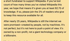 维基百科用弹窗暗讽马斯克Grokipedia:“我们不是机器创造的”